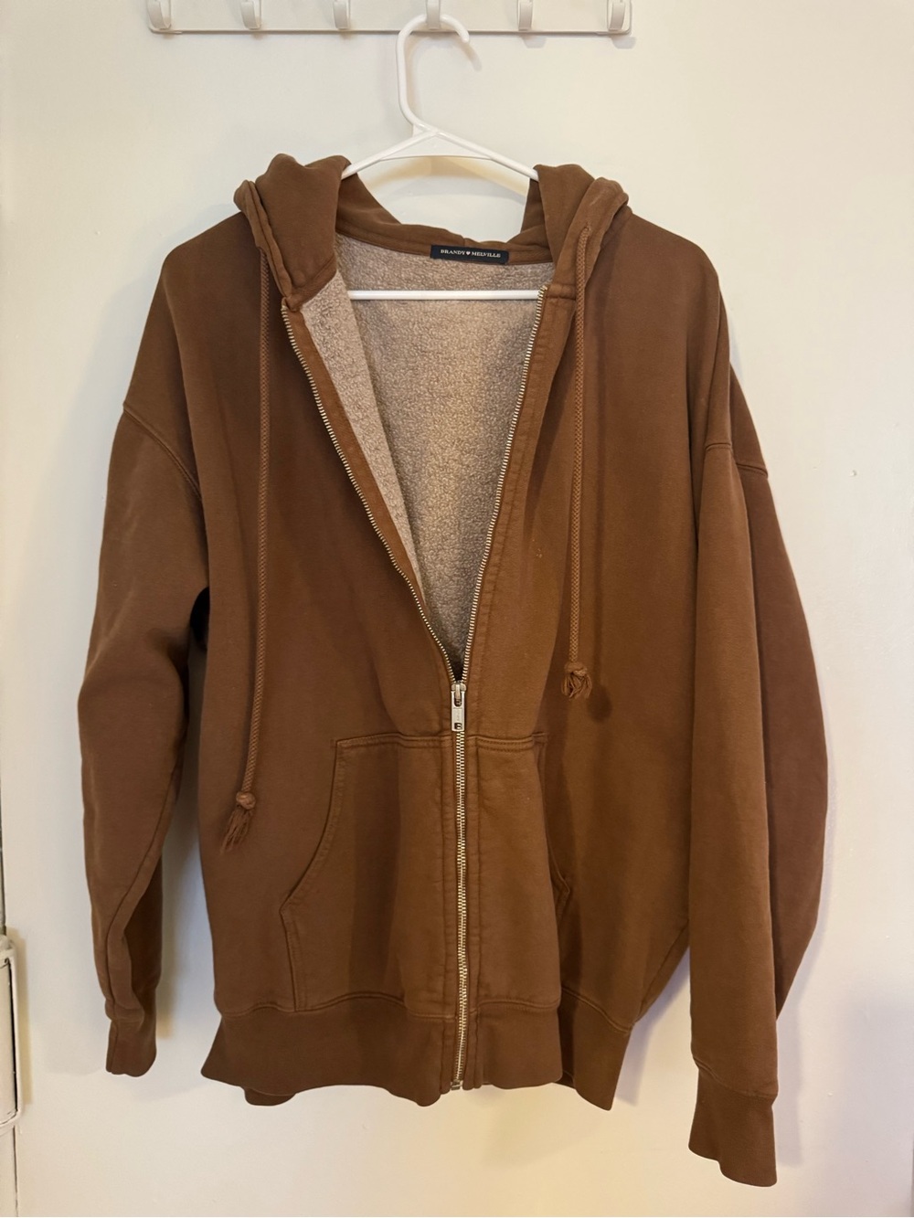 Brandy Melville Brown Zip Hoodie